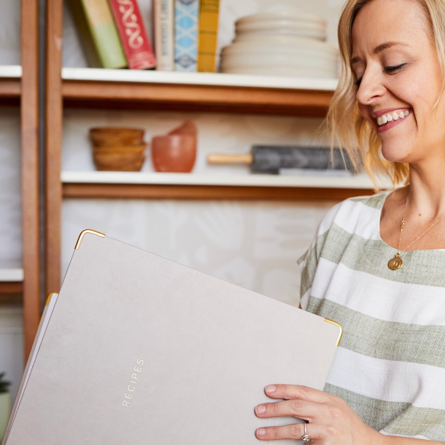 Kelsey Nixon with Recipe Binder