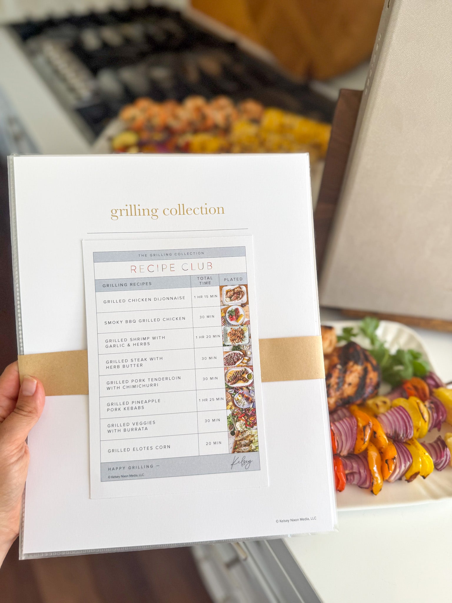 Printed grilling recipes for Recipe Binder