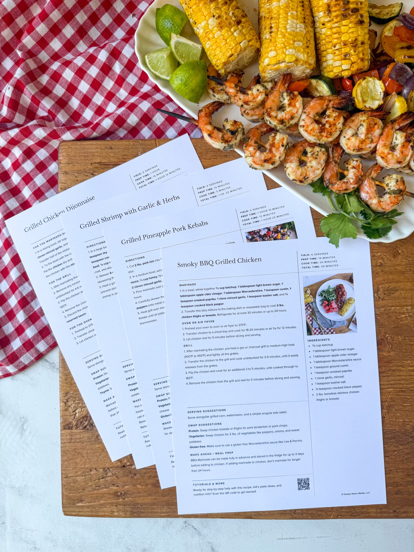 Smoky BBQ grilled chicken printed recipe and more