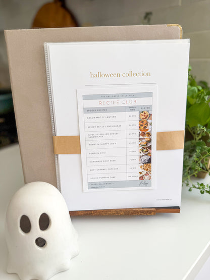 Set of 8 printed Halloween recipes
