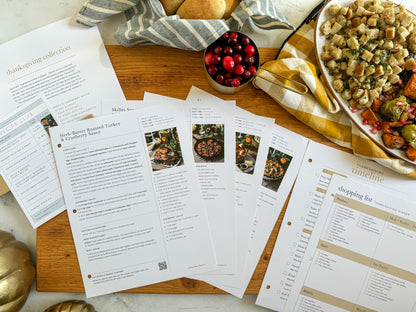 Thanksgiving recipes printed collection 