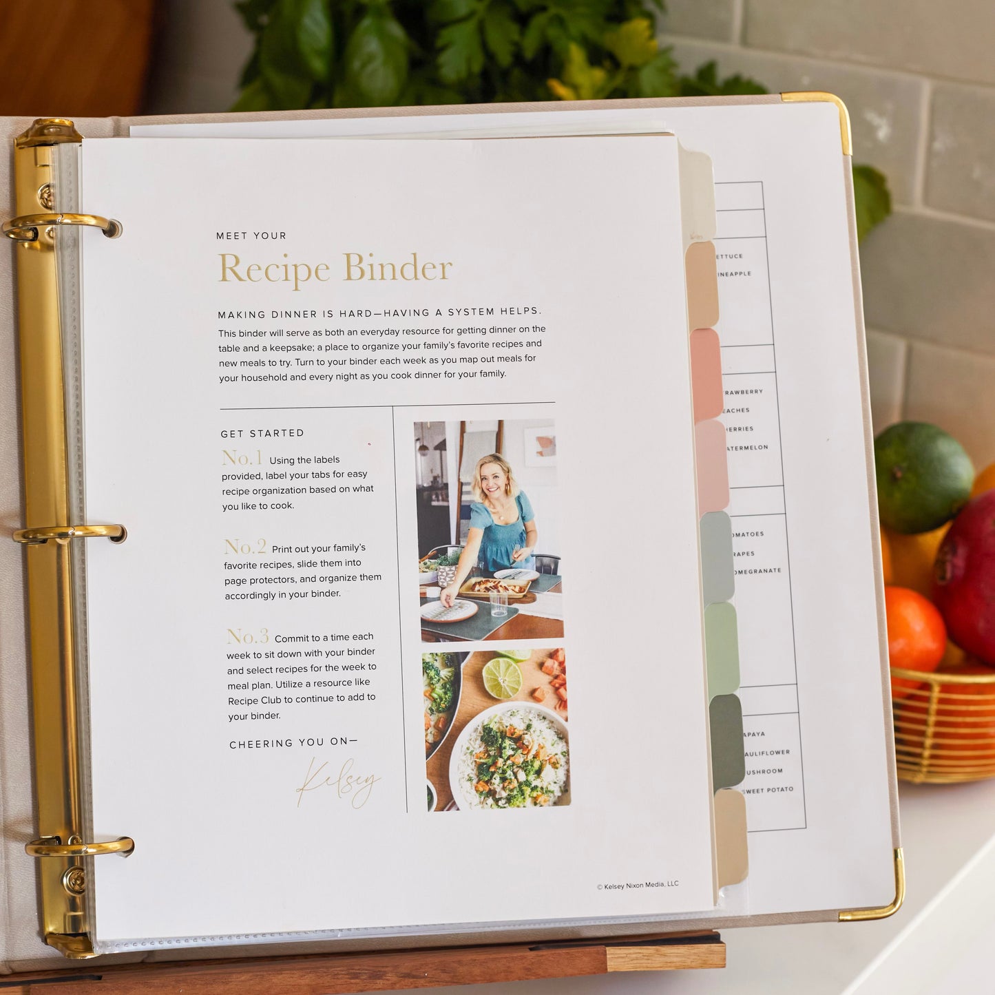 Getting started with your recipe binder printed page
