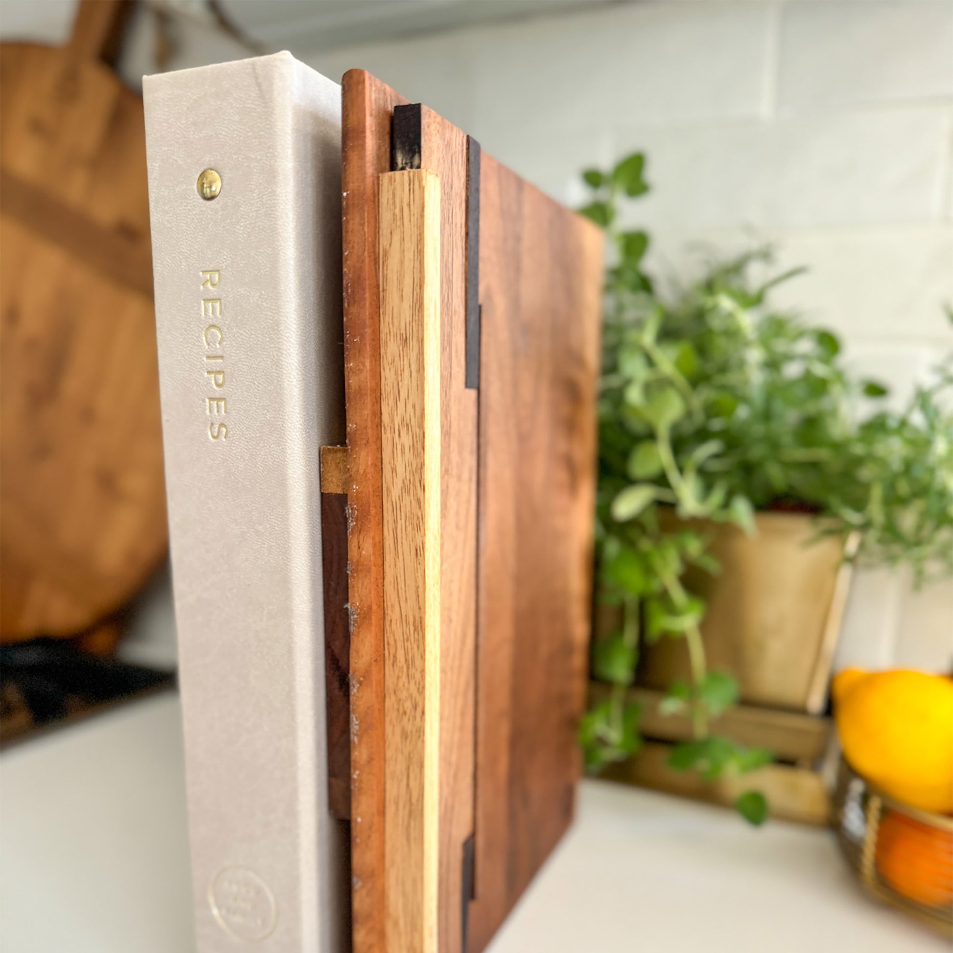 Binder stand for Recipe Binder and Kitchen Cookbooks