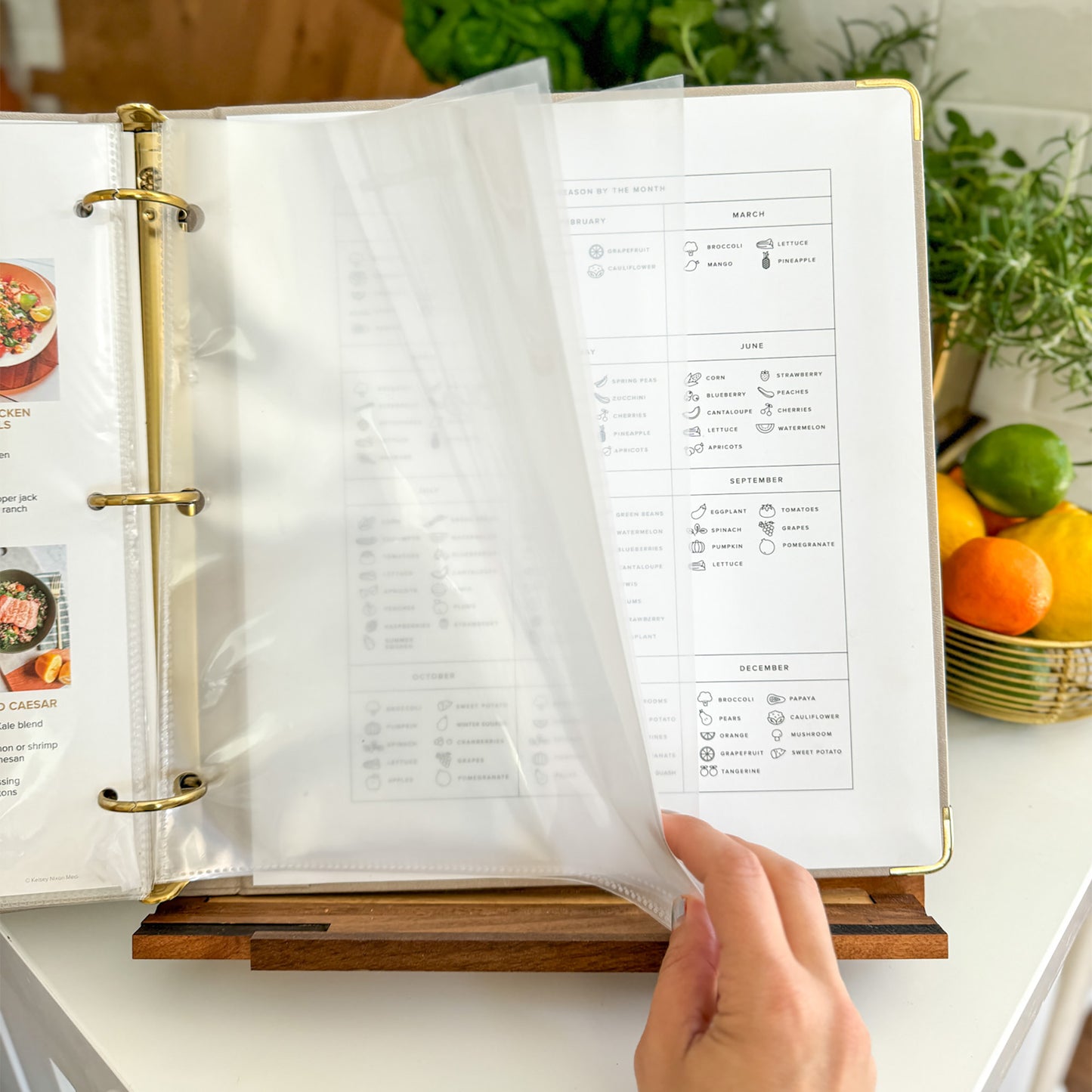 Clear plastic sheet protectors for three ring Recipe Binder fits 8.5 x 11 sheets
